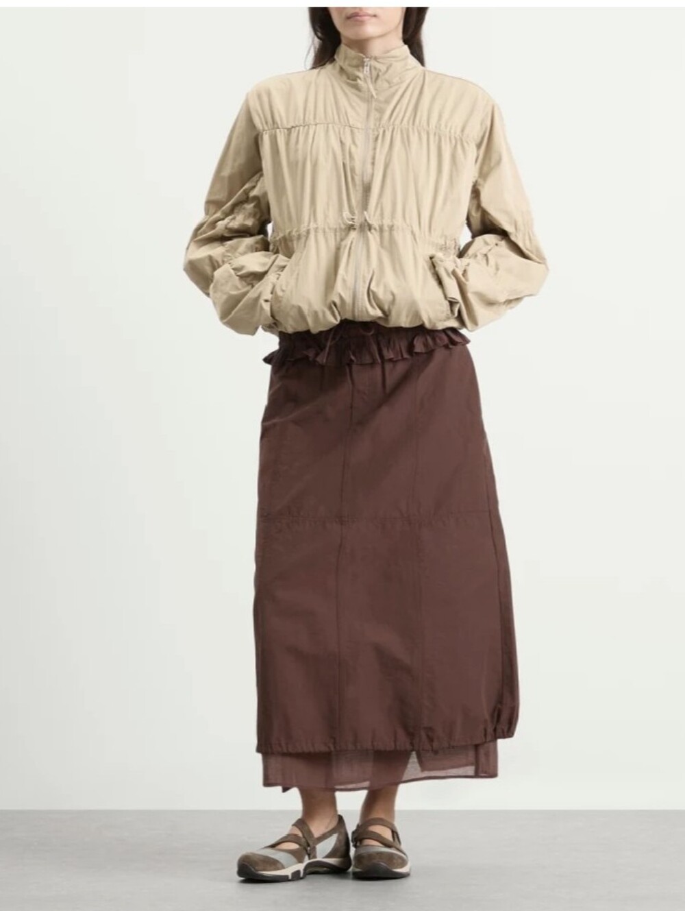 Damson Madder Brown Romantic Boho Midi Skirt